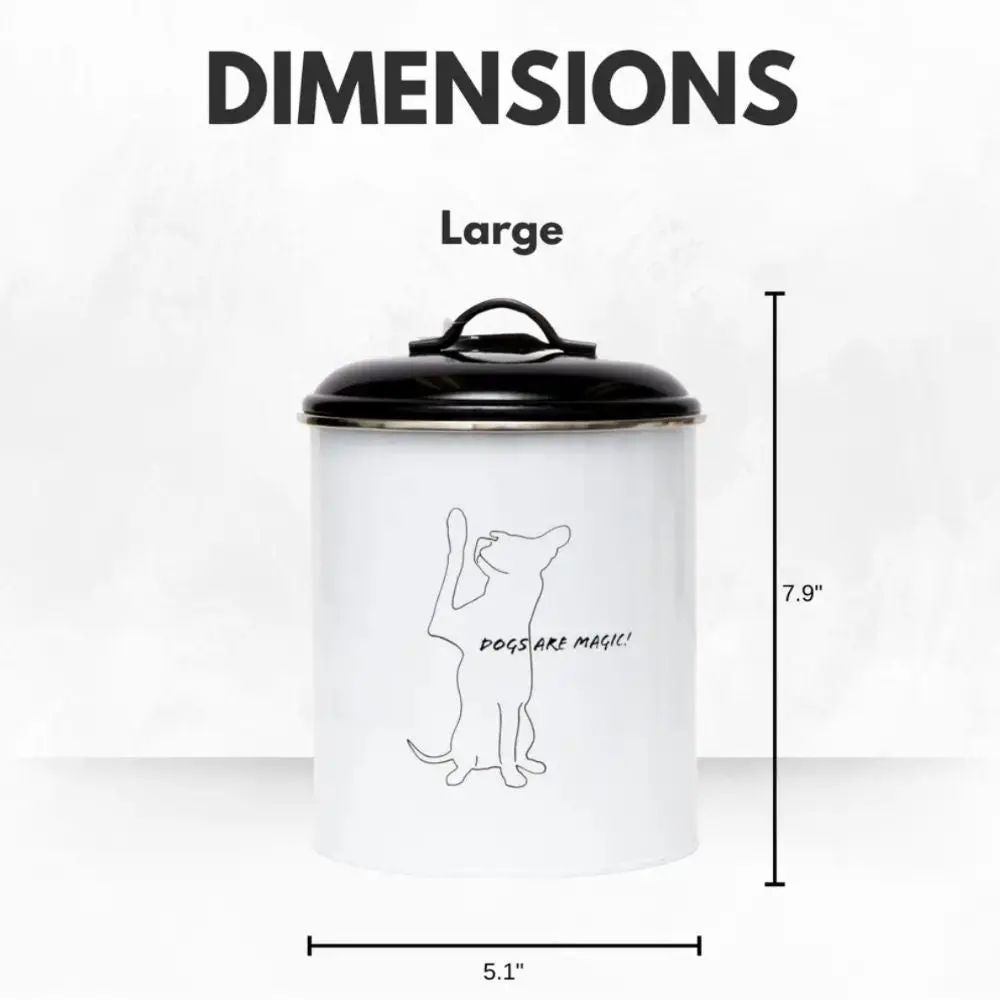 Country Living Set of 3 Pet Treat Storage Canisters Black & White