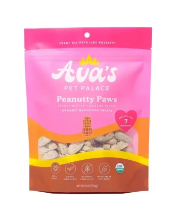 Ava's Pet Palace Organic Oven Baked Dog Treats - Peanutty Paws (6 oz) / 2-Pack