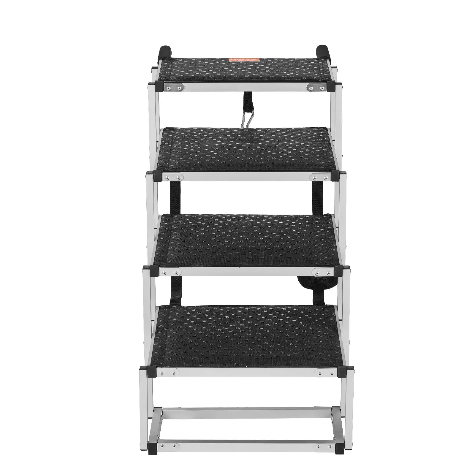 VEVOR Dog Stair for Cars, Wide 4-step Dog Car Steps, Folding Dog Car Ramp with Nonslip Surface, Portable Pet Steps Lightweight Aluminum for Car, SUV and Truck, Supports up to 150 lbs