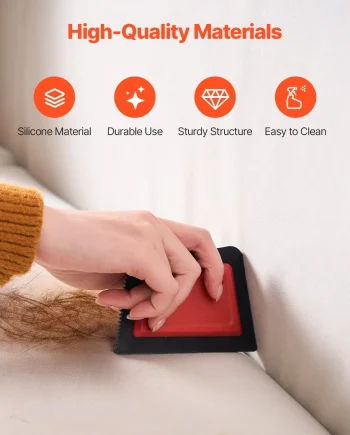 VEVOR Mini Pet Hair Remover, Dog Cat Hair Removal Tool, Multi-Surface Reusable Pet Hair Remover Auto Interior Detailing Supplies, for Car Couch Furniture Lint Carpet Clothing Bedding Pet Bed Cat Tree