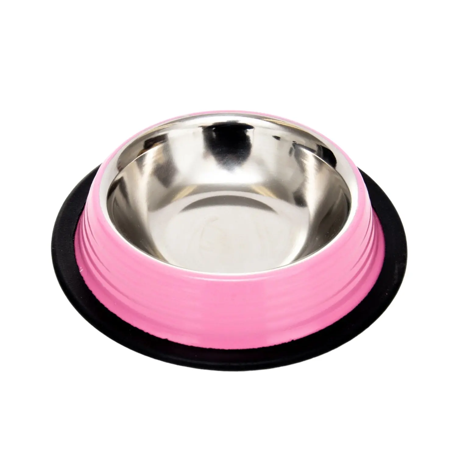 Country Living Set of 2 Ribbed Non-Slip Pet Bowls Carnation Pink