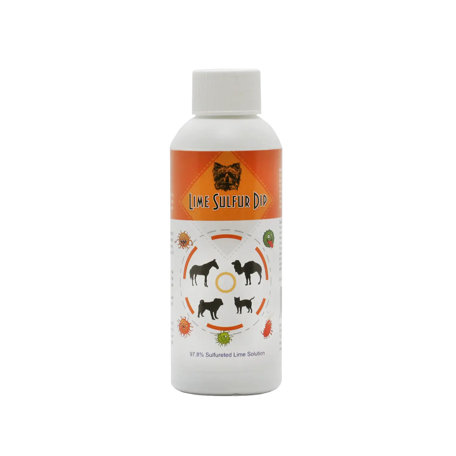 Lime Sulfur Dip Concentrated Sulfur Solution for Itchy Skin, Mange, Ringworm & Dermatitis Safe for Dogs, Cats, Puppies, Kittens, Horses, and Livestock