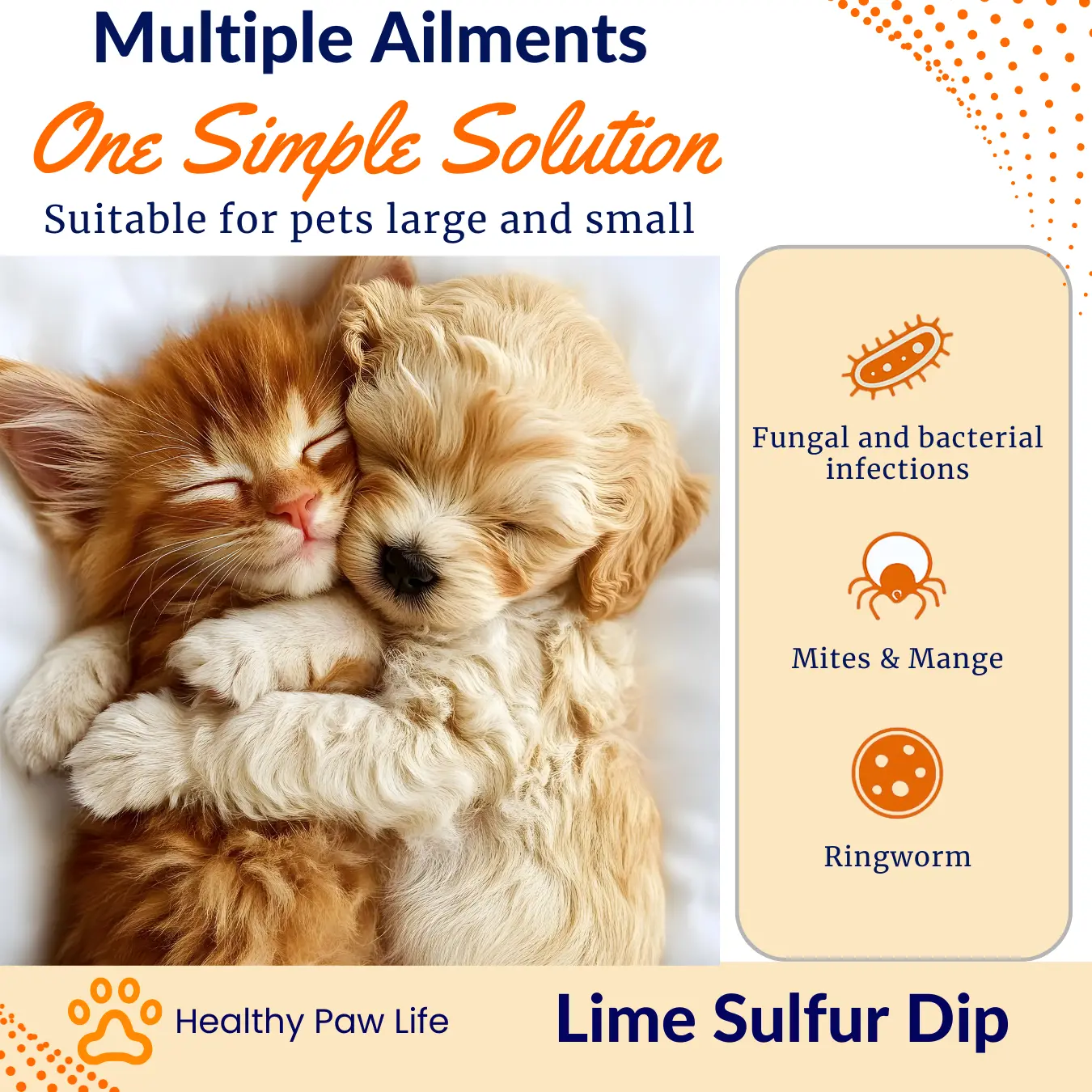 Lime Sulfur Dip Concentrated Sulfur Solution for Itchy Skin, Mange, Ringworm & Dermatitis Safe for Dogs, Cats, Puppies, Kittens, Horses, and Livestock