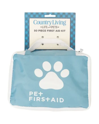 Country Living 50-Piece Pet Travel First Aid Kit for Emergencies, Safety, Adventure & On-the-Go Pet Care
