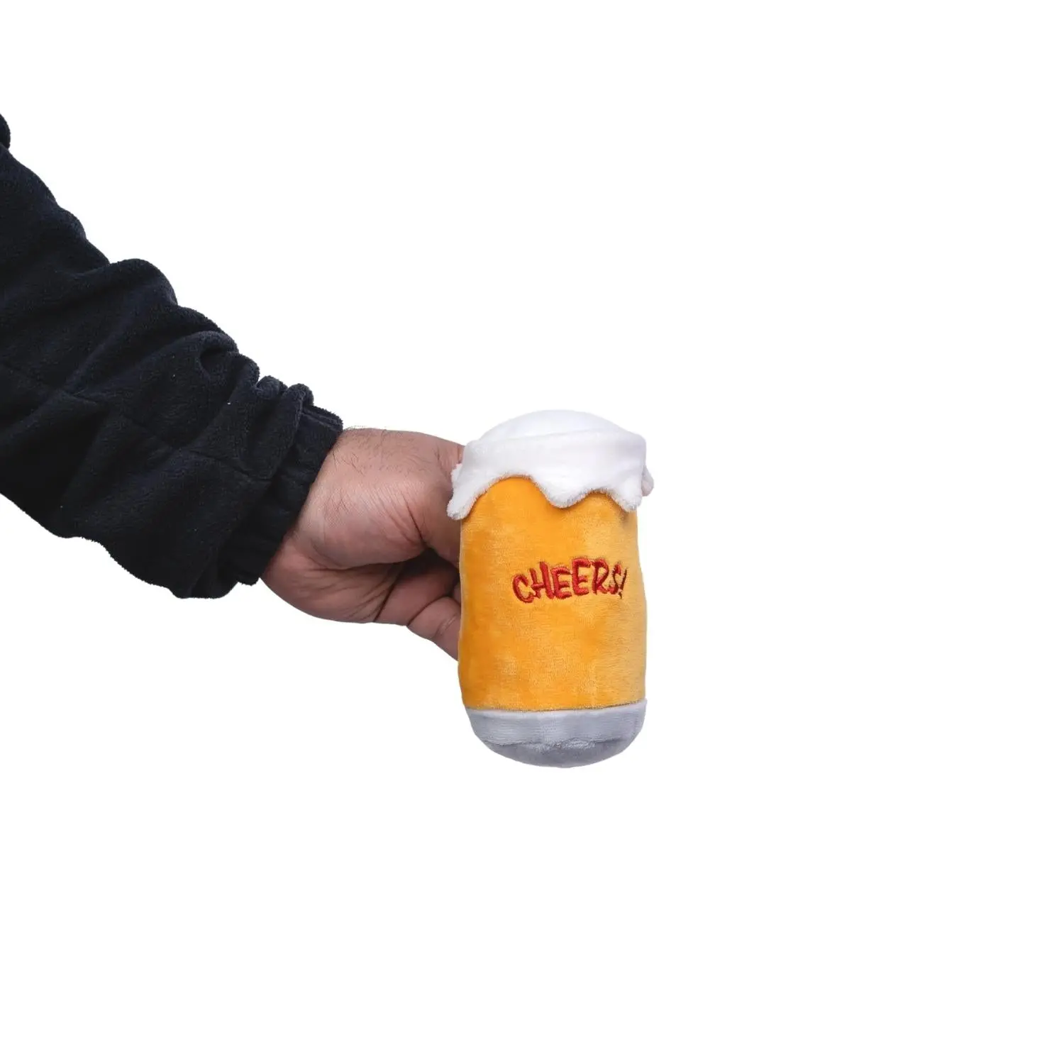 Beers-Cheers Plush Dog Toy Gift Set with Squeaker & Crinkle Paper for Fun Play