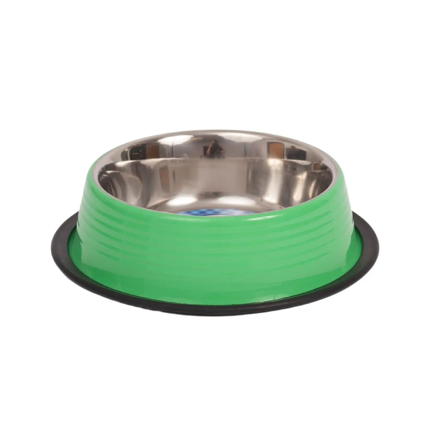 Country Living Set of 2 Ribbed Non-Slip Pet Bowls Irish Green